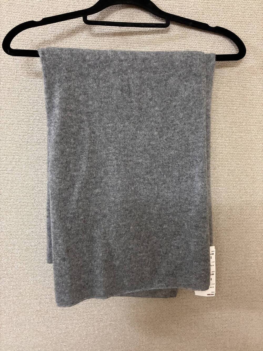 NEW INCASHMERE women's cashmere scarf in med heather grey